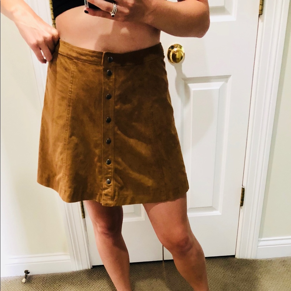Abercrombie and Fitch suede a line skirt